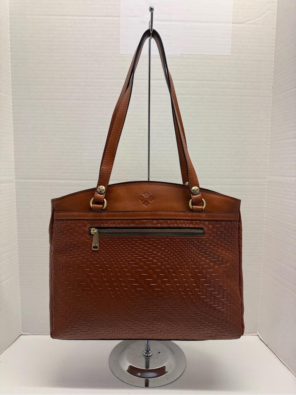 Patricia Nash Poppy Leather Top Zip Tote
